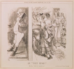 『アグリーラッシュ』、パンチマガジンの漫画、パブ。 1870 作： English School